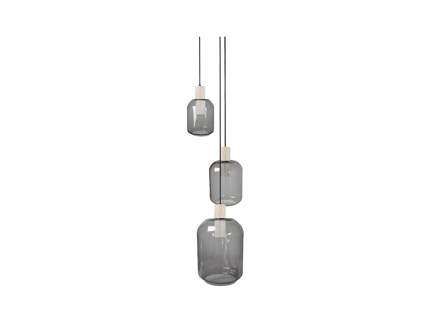 Lustre TOSEL ,bois,Noir , H 100xD60x P 60cm