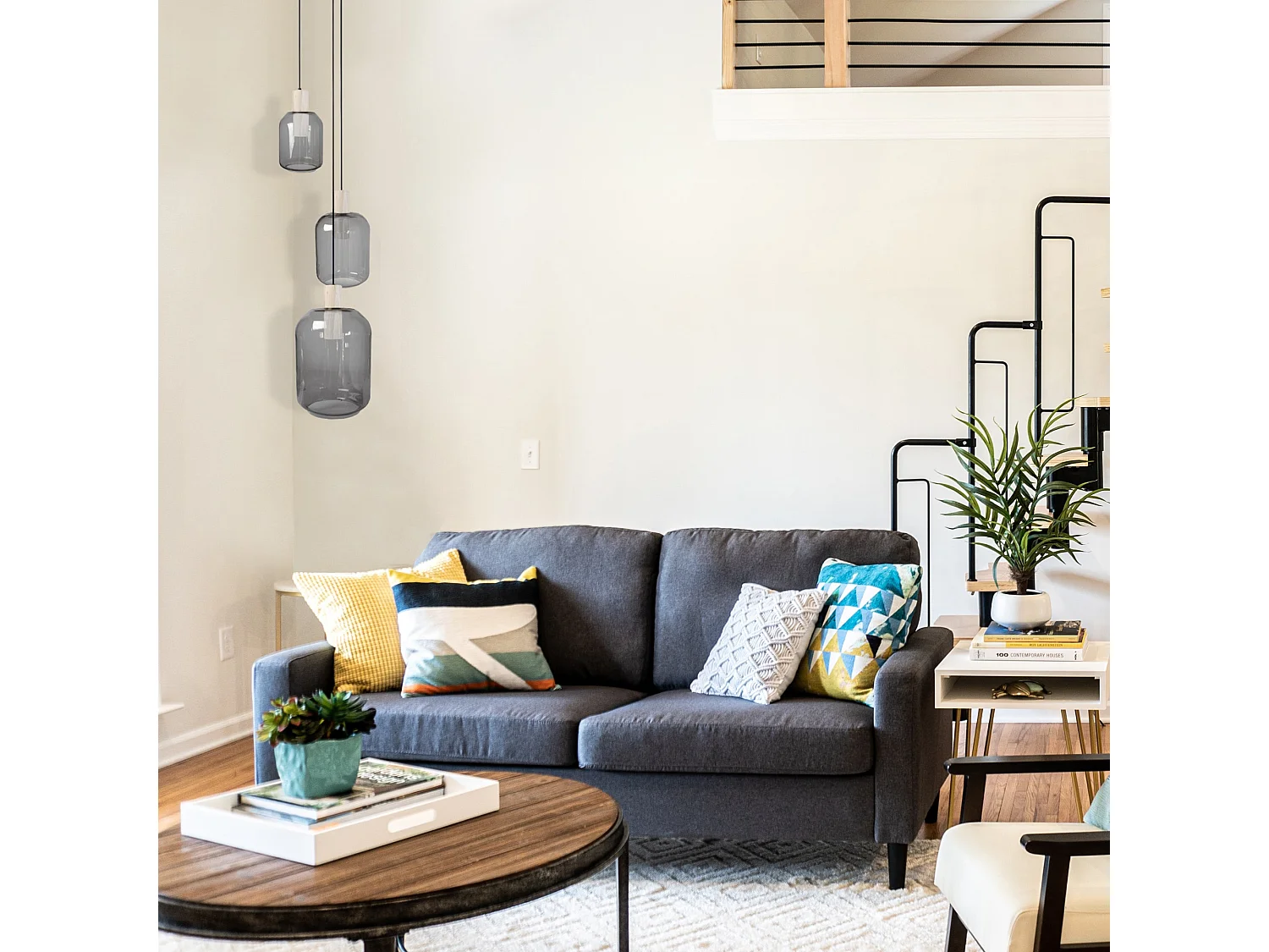 Suspensão TOSEL  SVALBARD SMB vidro conjunto lilás D60 x  H100  cm