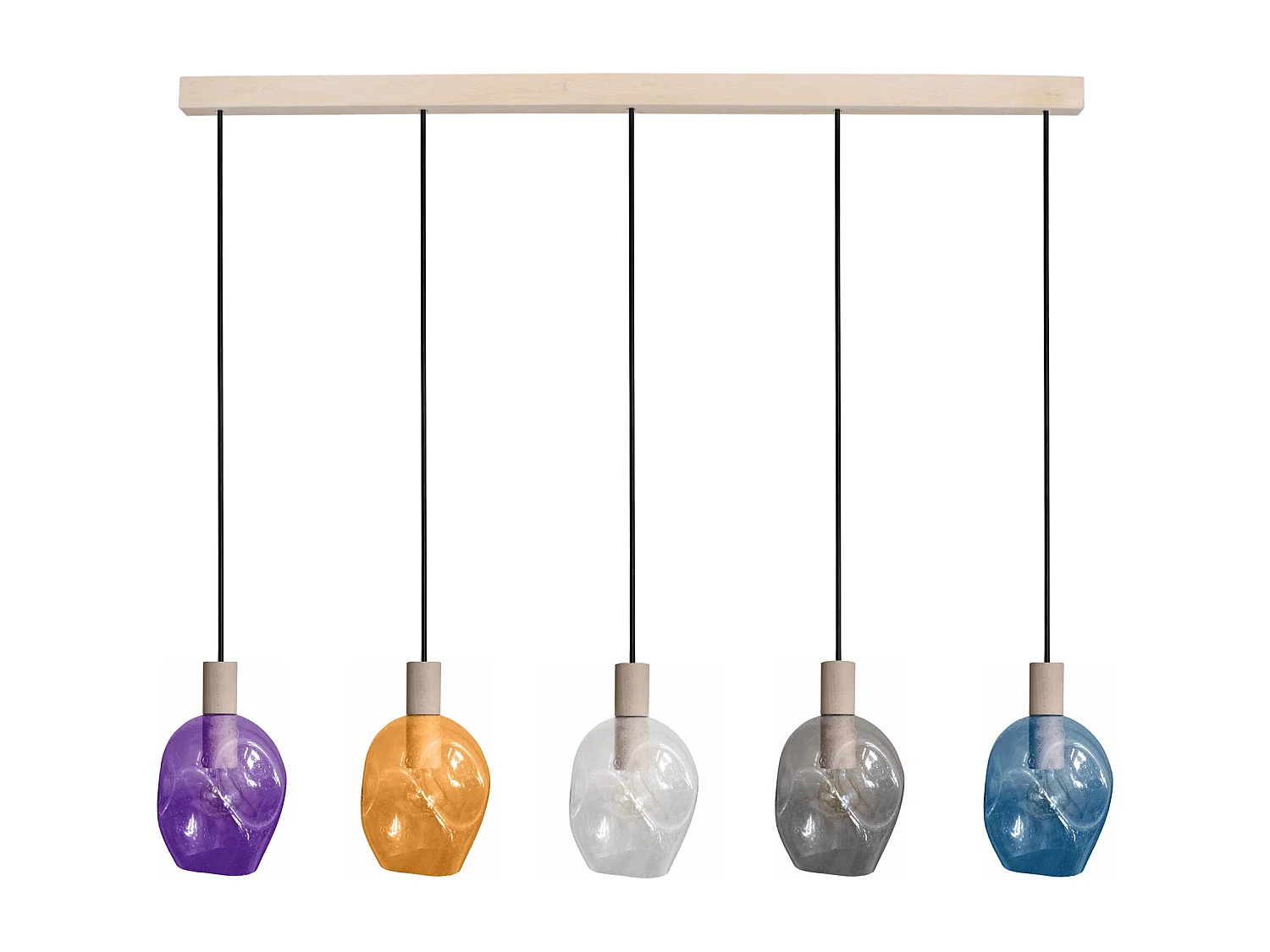 Lustre TOSEL ,bois,naturel, P 100xD20xDH cm