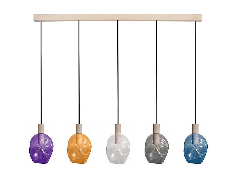 Lustre TOSEL ,bois,naturel, P 100xD20xDH cm