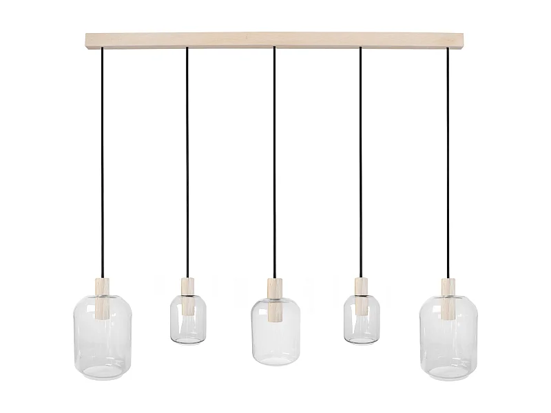 Lustre TOSEL ,bois,naturel,H100xD 20xP60cm