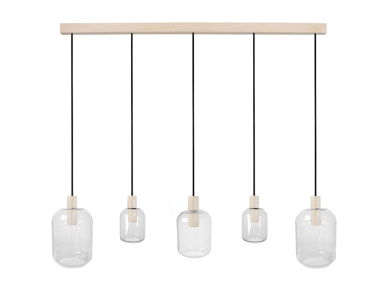 Suspensão TOSEL  SVALBARD SMB vidro bar cinza D60 x  H100  cm