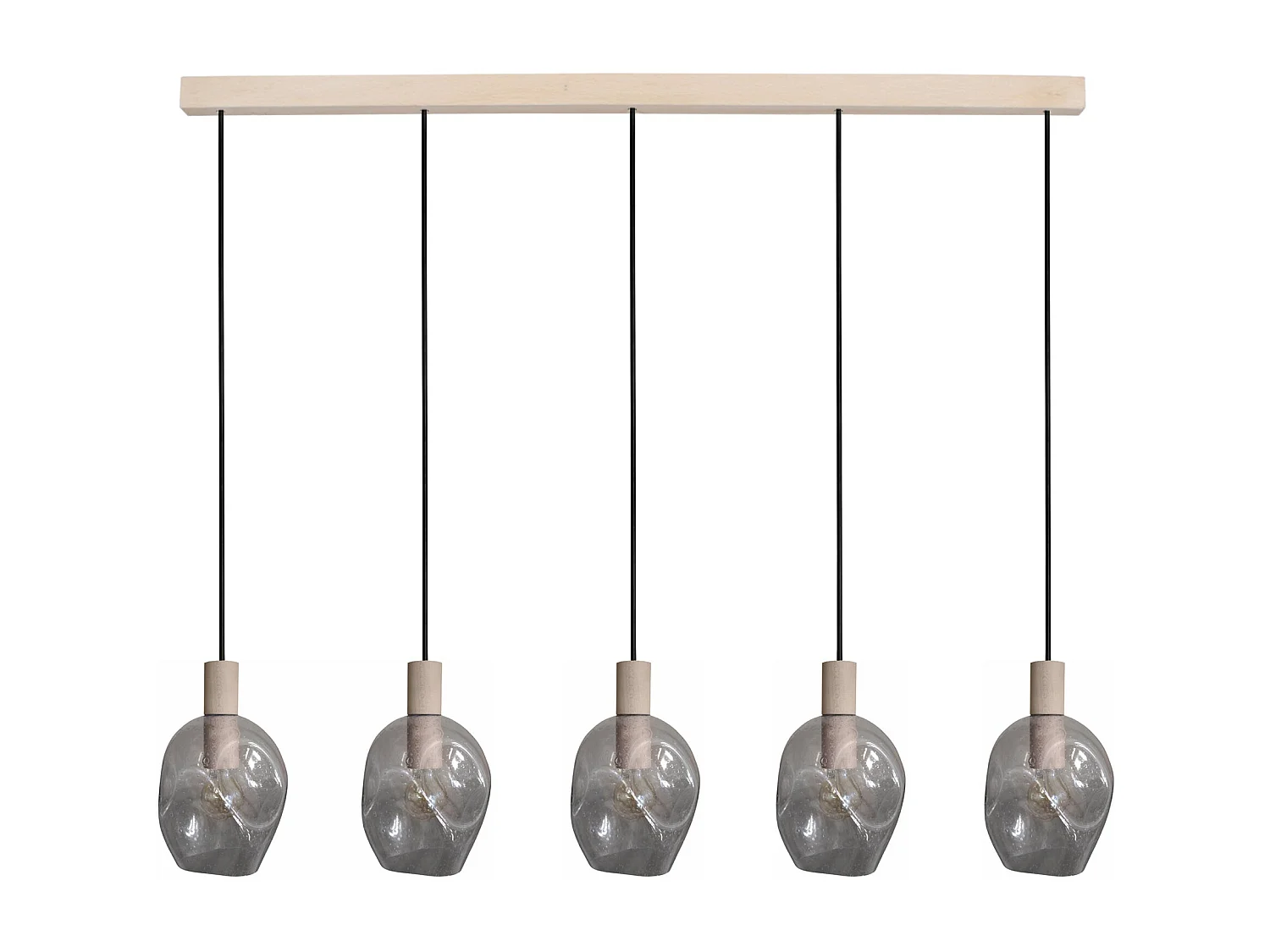 Lustre TOSEL ,bois,Gris ,P 100xD20xD Hcm