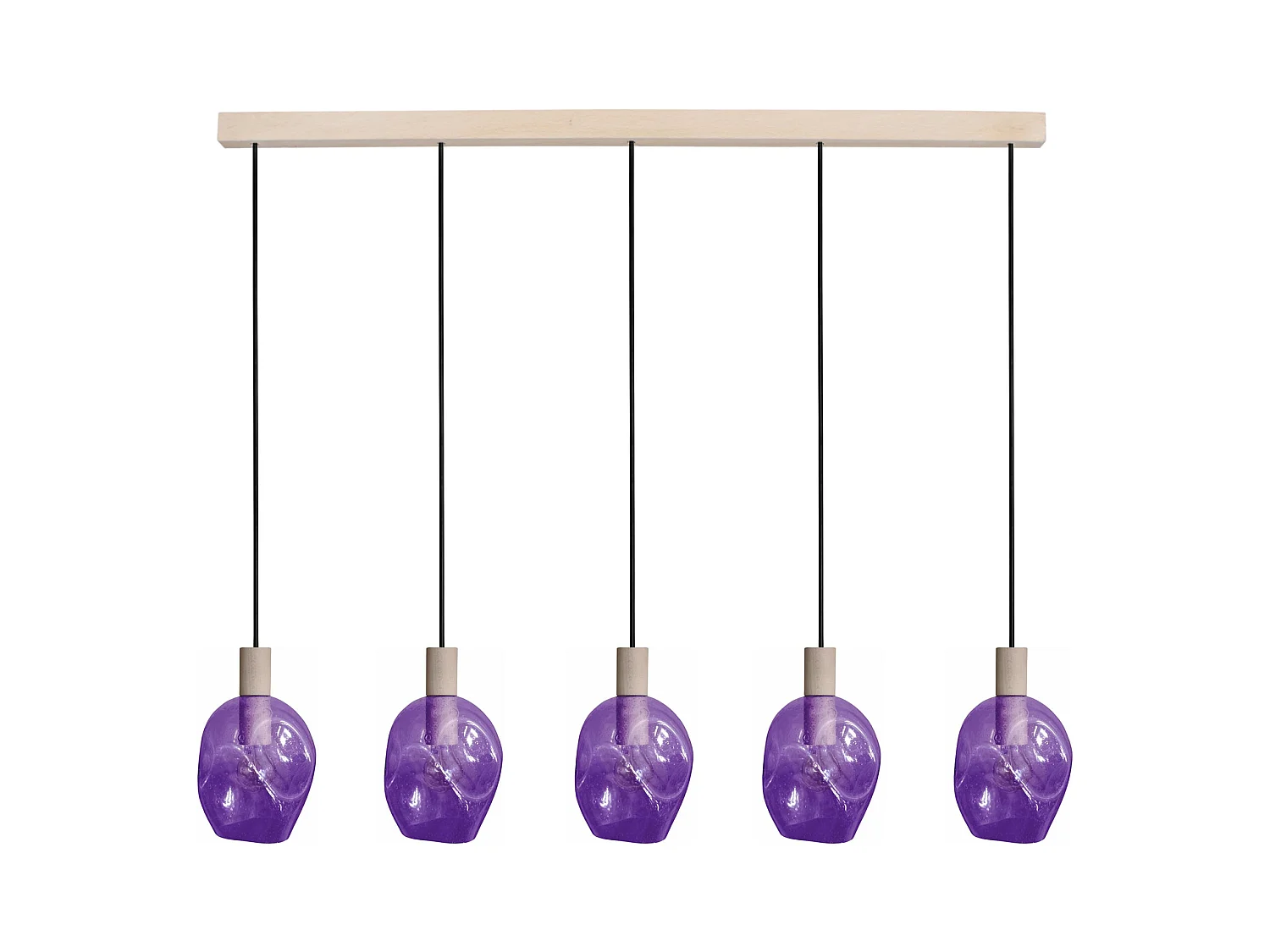 Lustre TOSEL ,bois,Violet ,P100xD20x DH cm