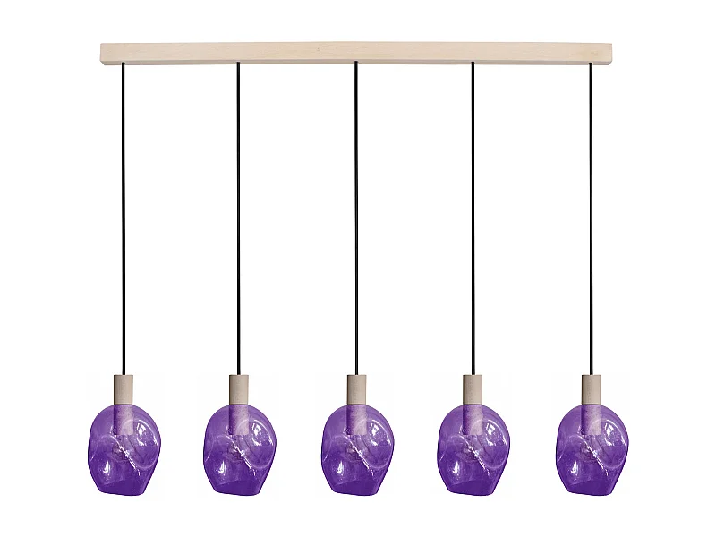 Lustre TOSEL ,bois,Violet ,P100xD20x DH cm