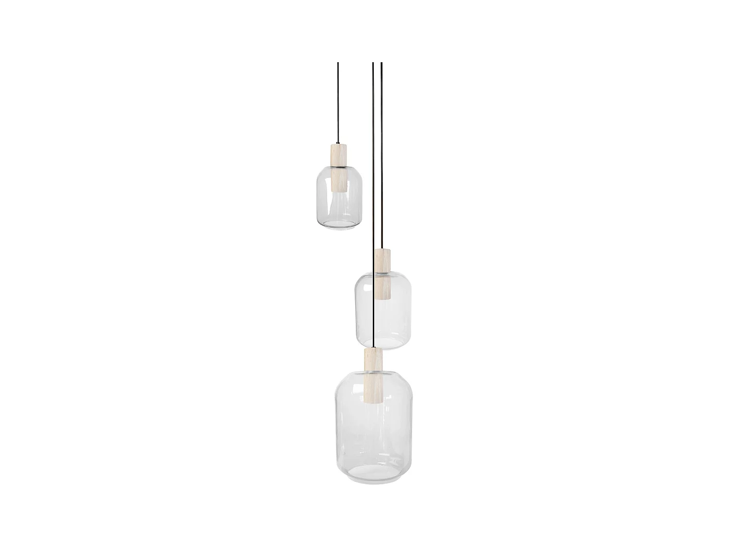 Lustre TOSEL ,bois,naturel,H 100xD 60x P 60  cm
