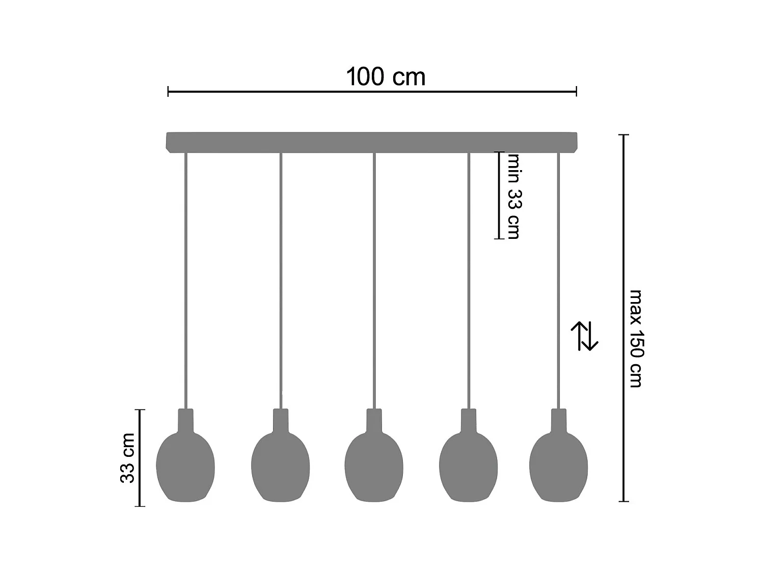 Lustre TOSEL ,bois,naturel,P100xD20xDHcm