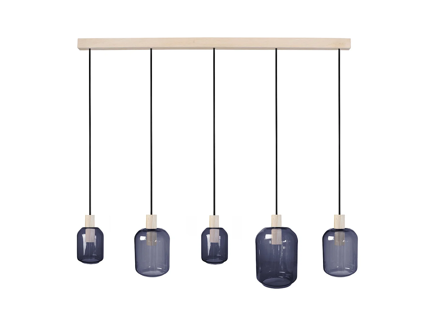 Lustre TOSEL ,bois,Bleu ,H100xD 20x P 60cm
