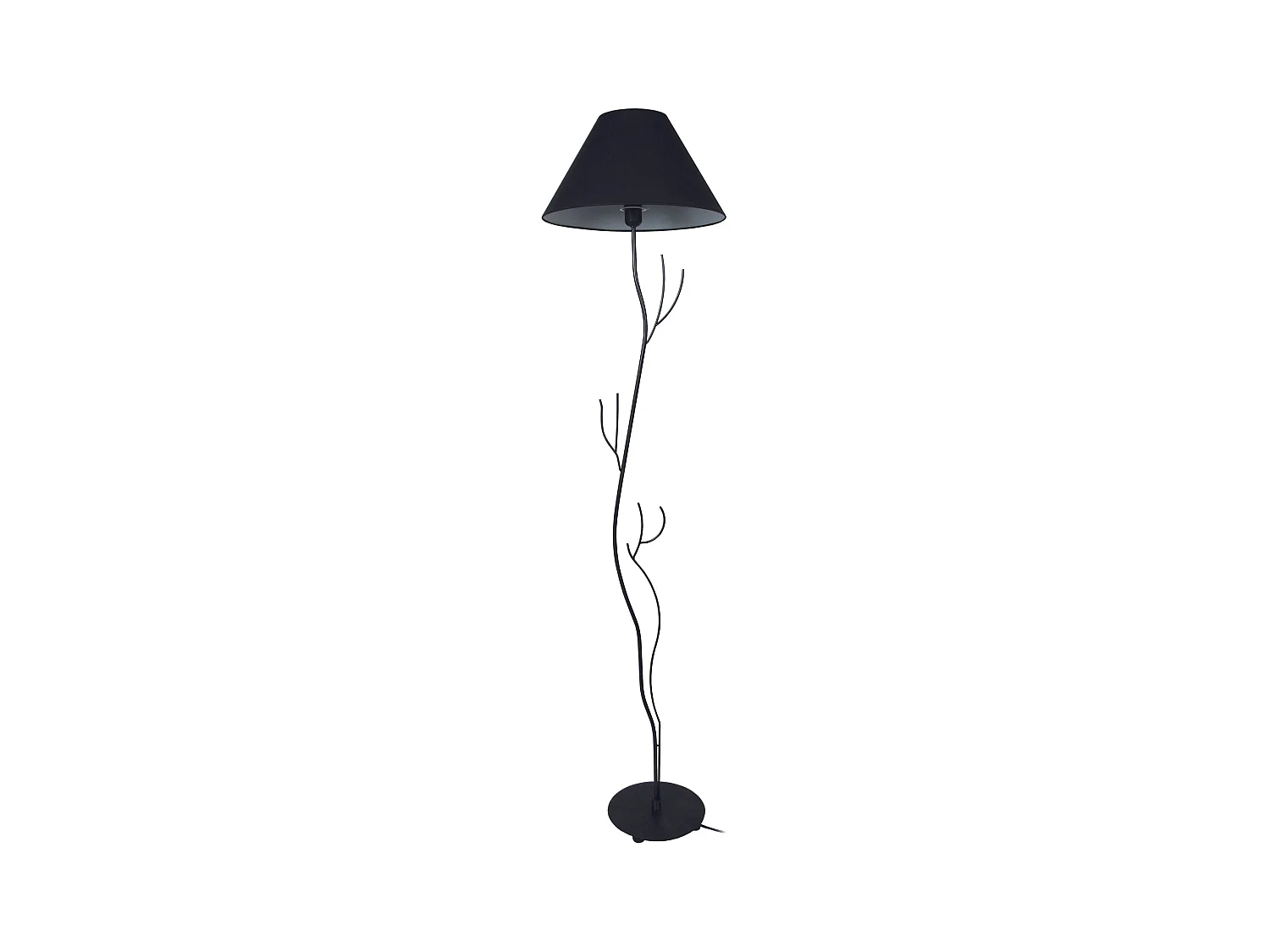 Lampadaire TOSEL ,métal,Noir , H168xD40xP40cm