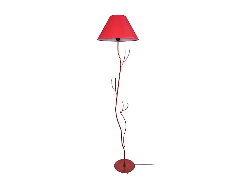 Lámpara de Pie TOSEL ,metal,Rojo,A168xD40xP40cm
