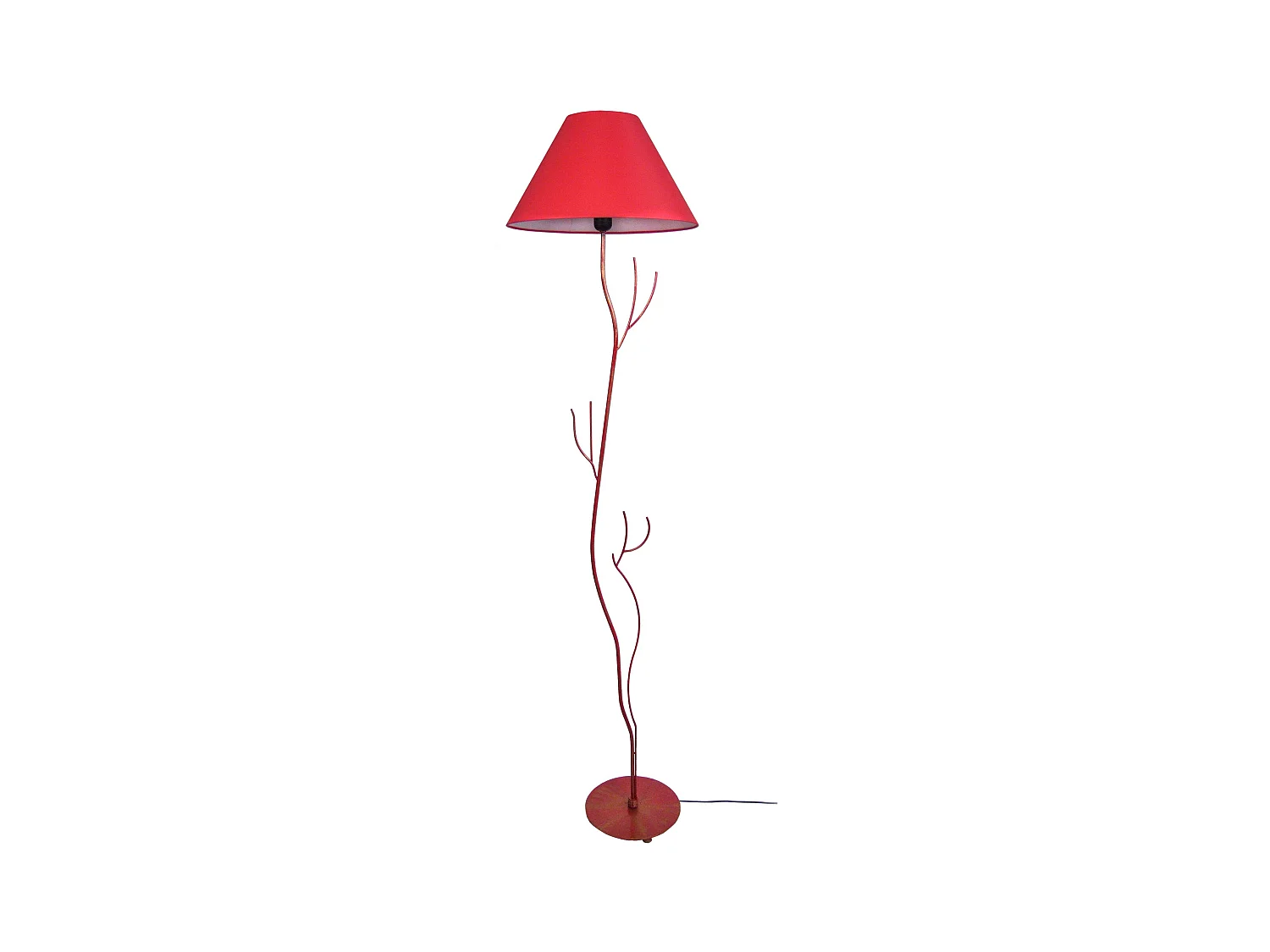 Lampadaire TOSEL ,métal,Rouge ,H168xD40xP40cm