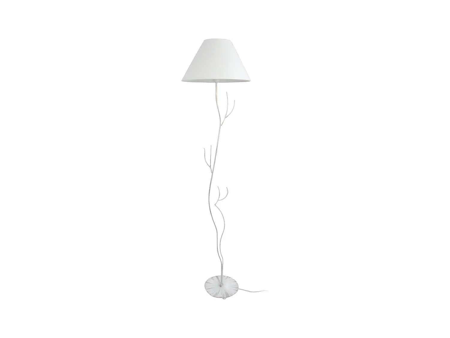 Lampadaire TOSEL ,métal,Blanc   ,H168xD40xP40 cm