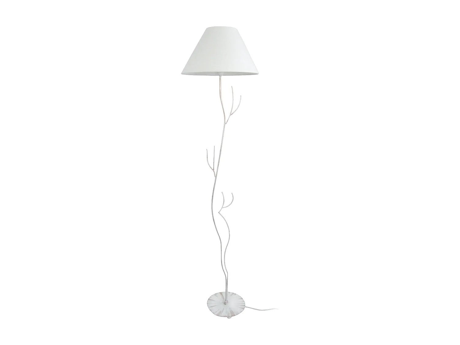 Lampadaire TOSEL ,métal,Blanc   ,H168xD40xP40 cm