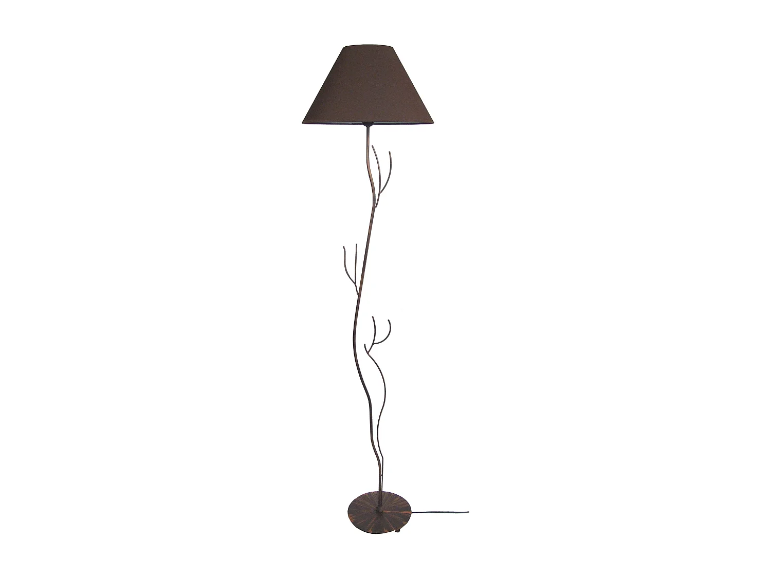 Candeeiro de Pé TOSEL BELGICA vidro certo metal D30 x  H173  cm
