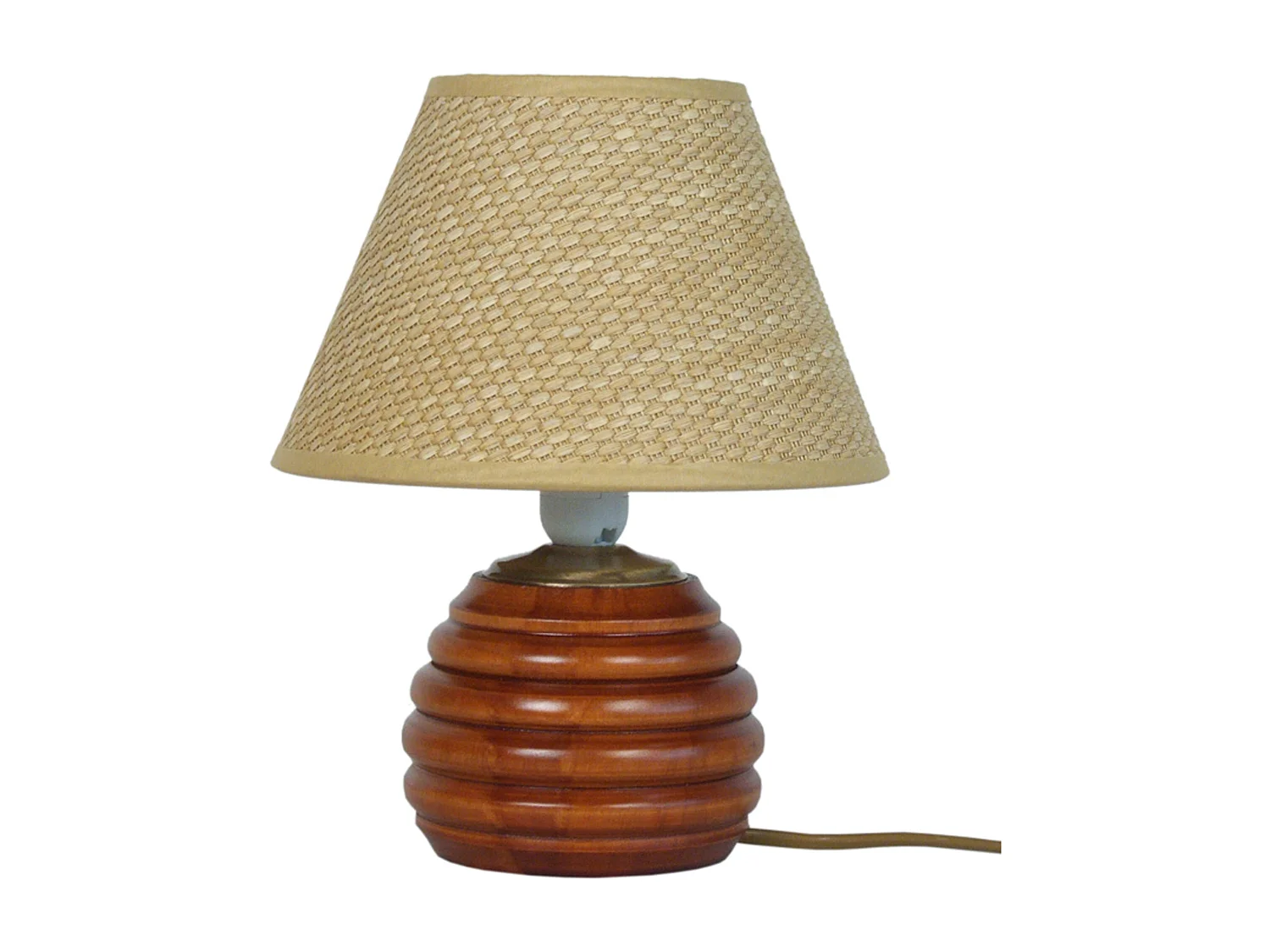 Lampe de Chevet TOSEL ,bois,foncé ,H26,5xD18xP18cm