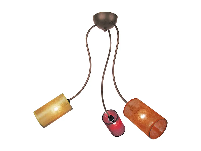 Lustre TOSEL ,métal,Marron, H 90xD60x P 60cm