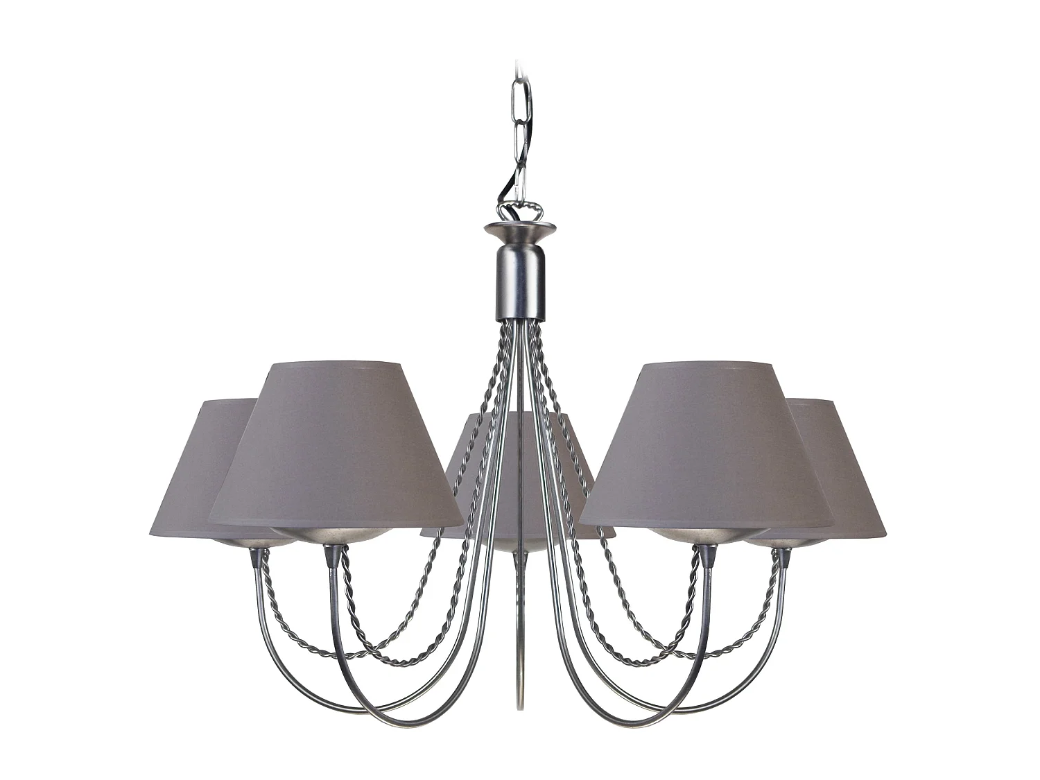 Lustre TOSEL LEICESTER tecido braço taupe D62 x  H46  cm