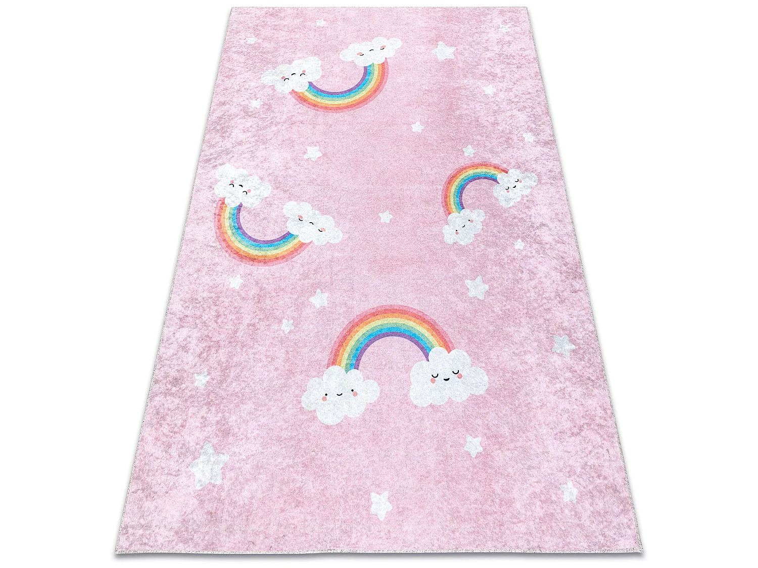 Tapis lavable JUNIOR 51300.802 Arc-en-ciel, nuages pour les enfants an 160x220 cm