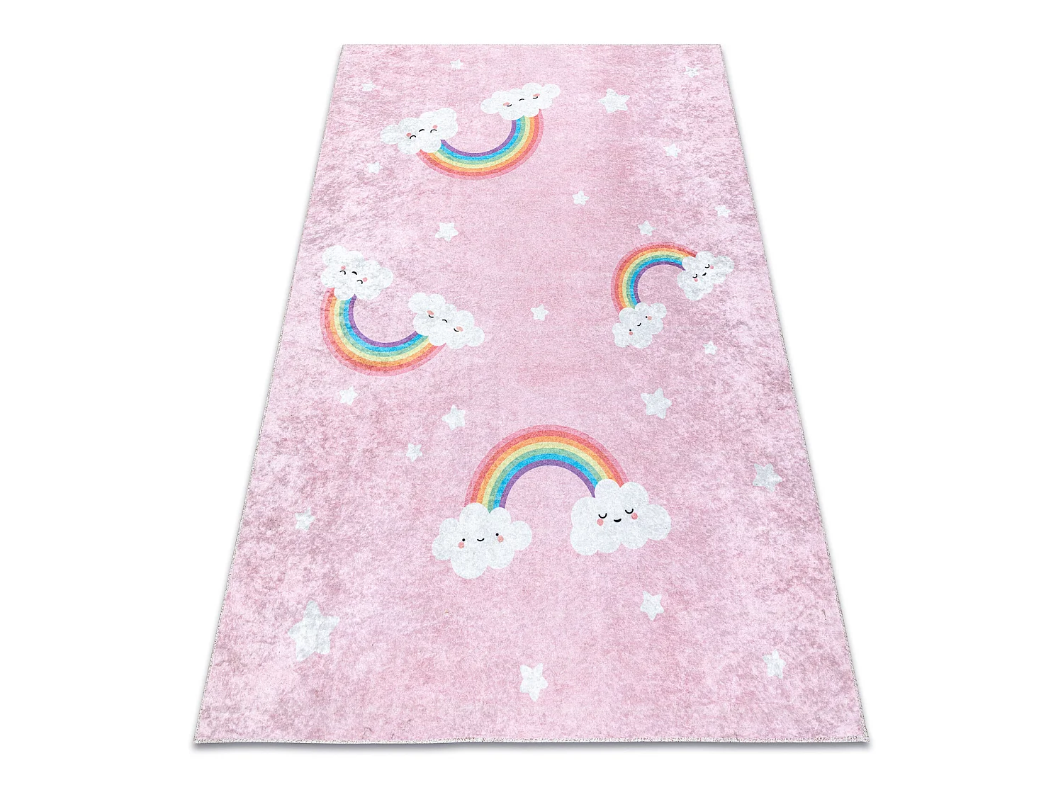 JUNIOR 52063.802 tapijt wasbaar Regenboog, wolken voor kinderen antisl 160x220 cm