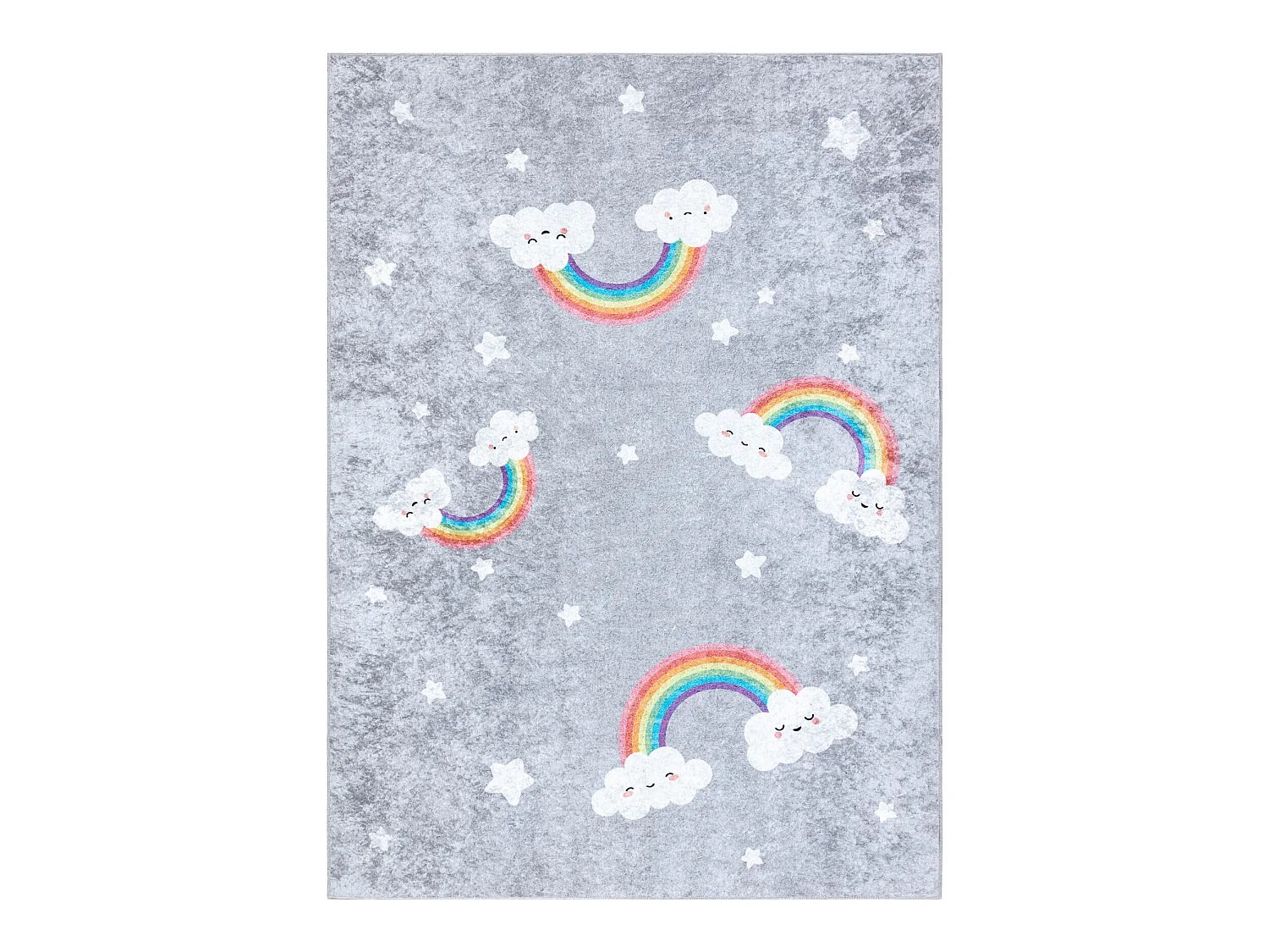 JUNIOR 52063.801 tapijt wasbaar Regenboog, wolken voor kinderen antisl 120x170 cm