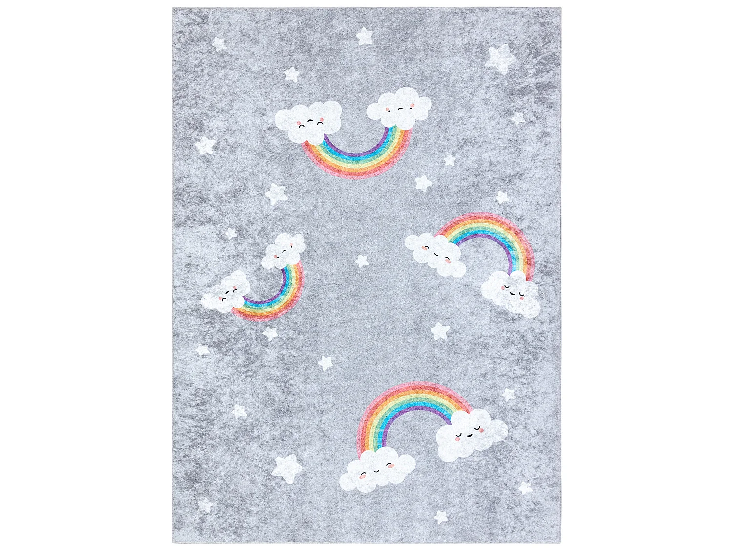 Tapis lavable JUNIOR 52063.801 Arc-en-ciel, nuages pour les enfants an 120x170 cm