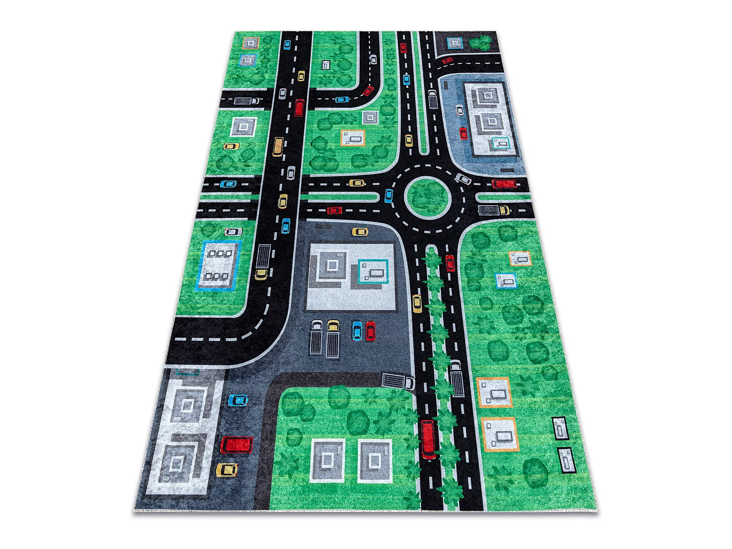 Tapis lavable JUNIOR 52052.802 Ville, rues pour les enfants antidérap 80x150 cm