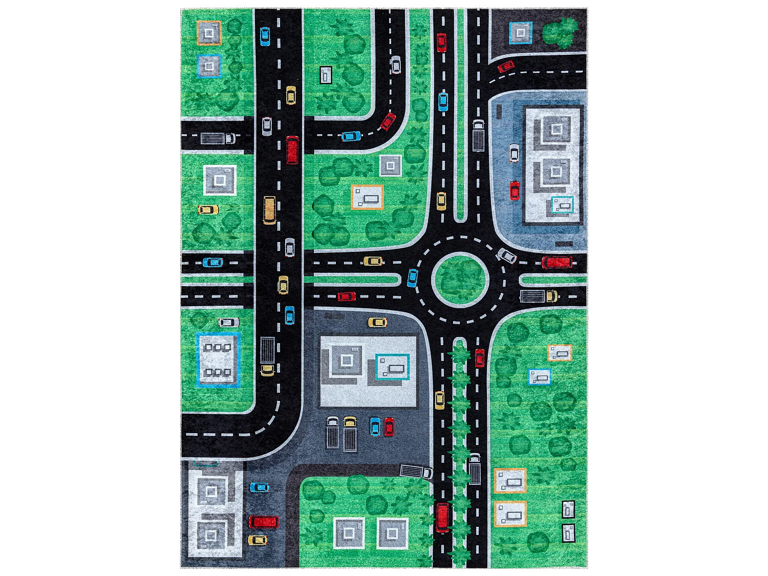 Tapis lavable JUNIOR 52052.802 Ville, rues pour les enfants antidérap 80x150 cm
