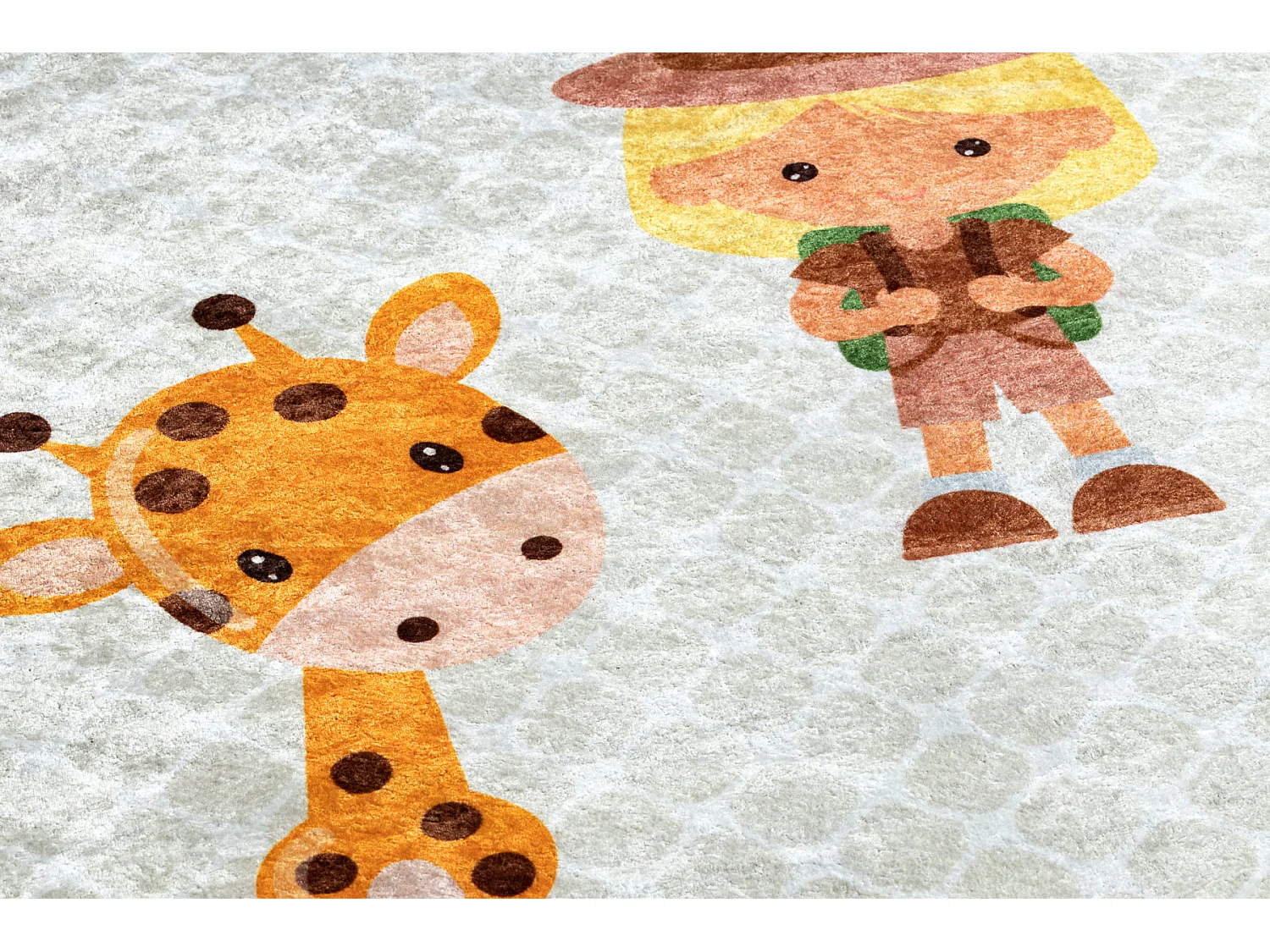 JUNIOR 52104.801 tapijt wasbaar Safari's, dieren voor kinderen antisli 120x170 cm