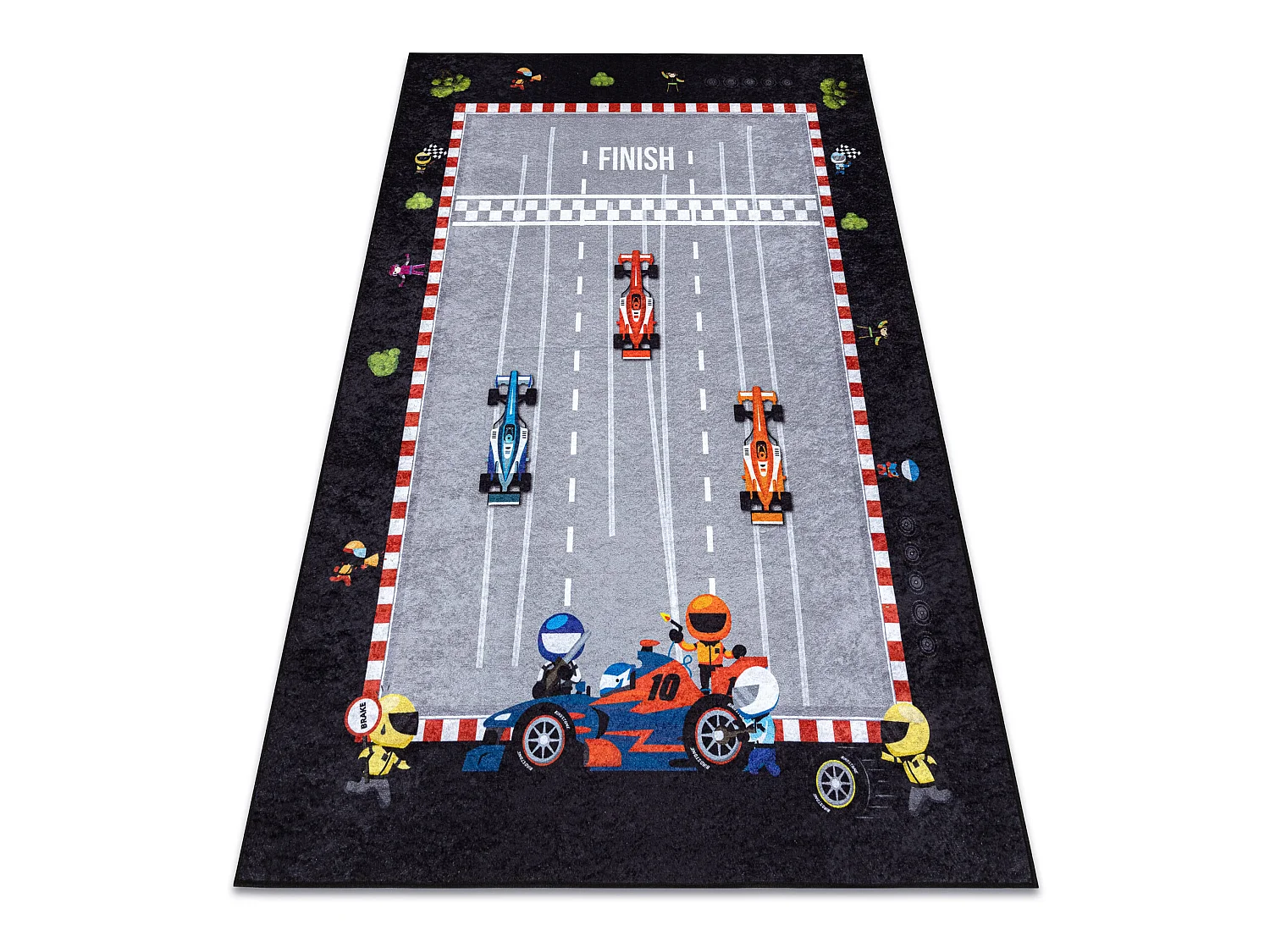 Tapis lavable JUNIOR 52108.801 Course, formule 1 pour les enfants anti 160x220 cm