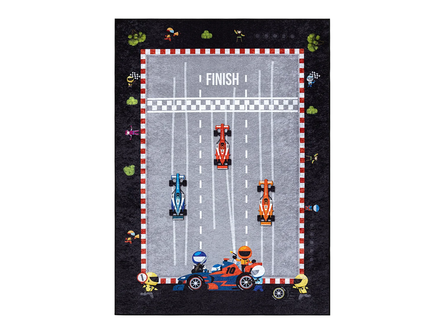 JUNIOR 52108.801 tapijt wasbaar Race, formule 1 voor kinderen antislip 160x220 cm