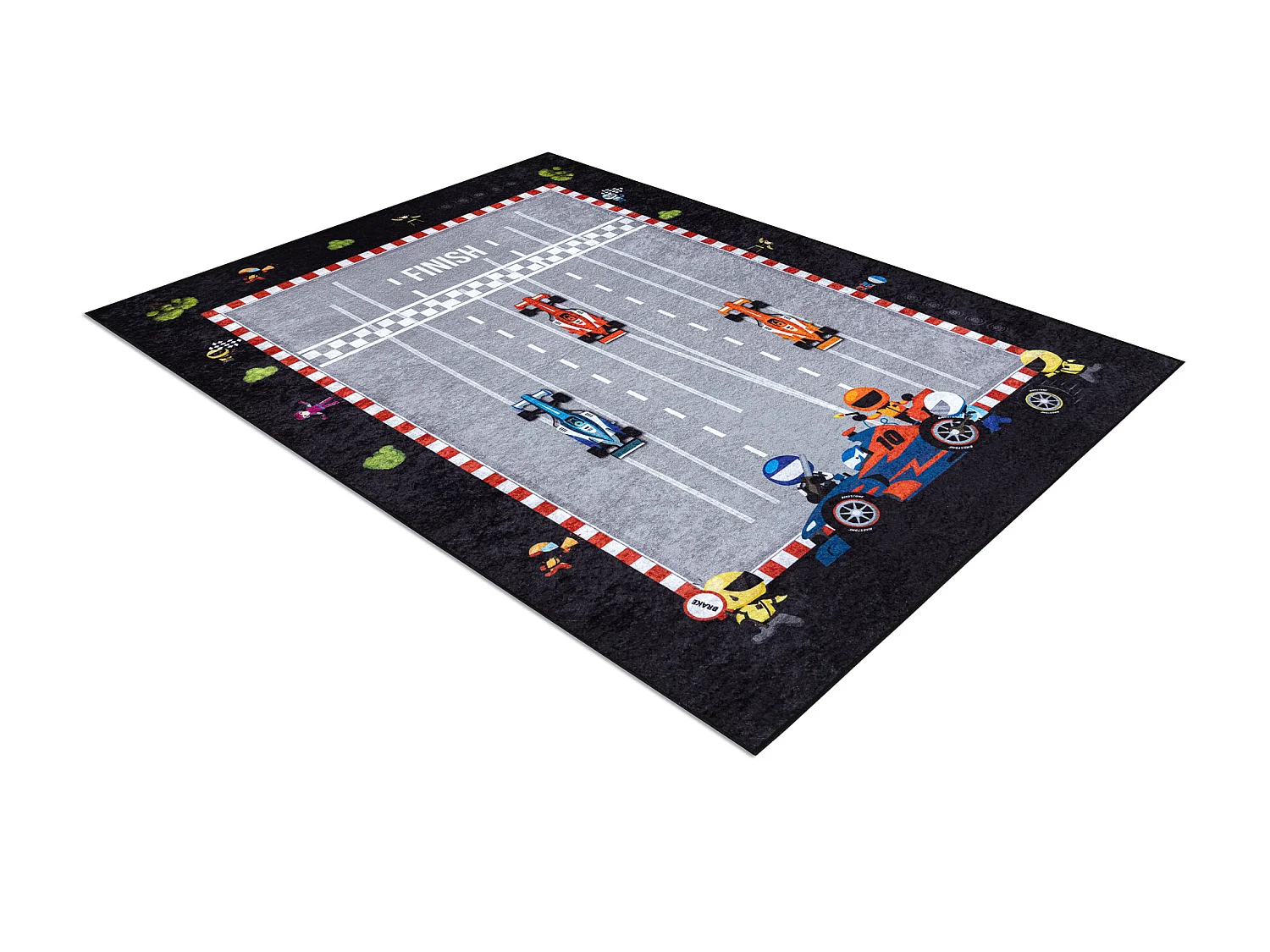JUNIOR 52108.801 tapijt wasbaar Race, formule 1 voor kinderen antislip 160x220 cm