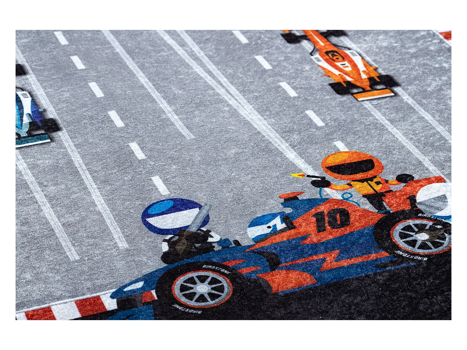 JUNIOR 52108.801 tapijt wasbaar Race, formule 1 voor kinderen antislip 160x220 cm