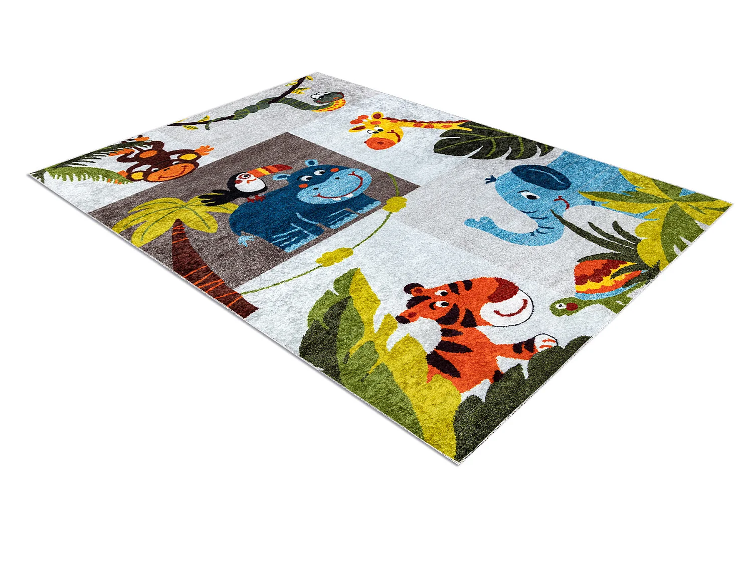 Tapis lavable JUNIOR 51858.802 animaux, Afrique pour les enfants antid 160x220 cm