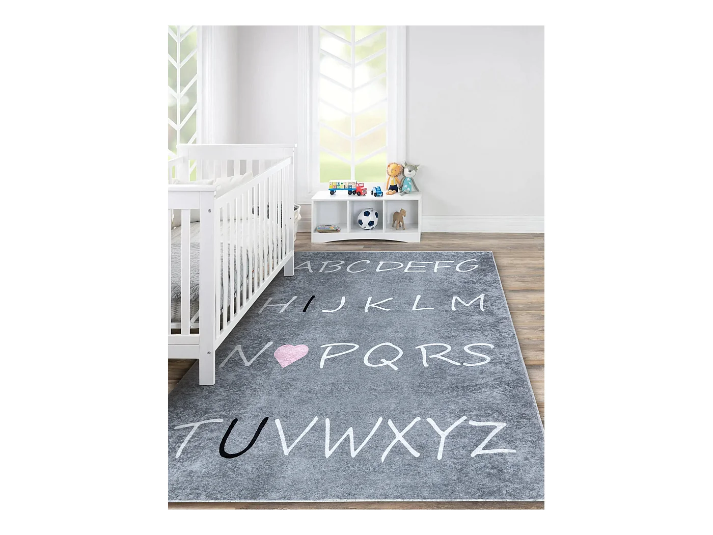 Tapis lavable JUNIOR 52106.801 Alphabet pour les enfants antidérapant 120x170 cm