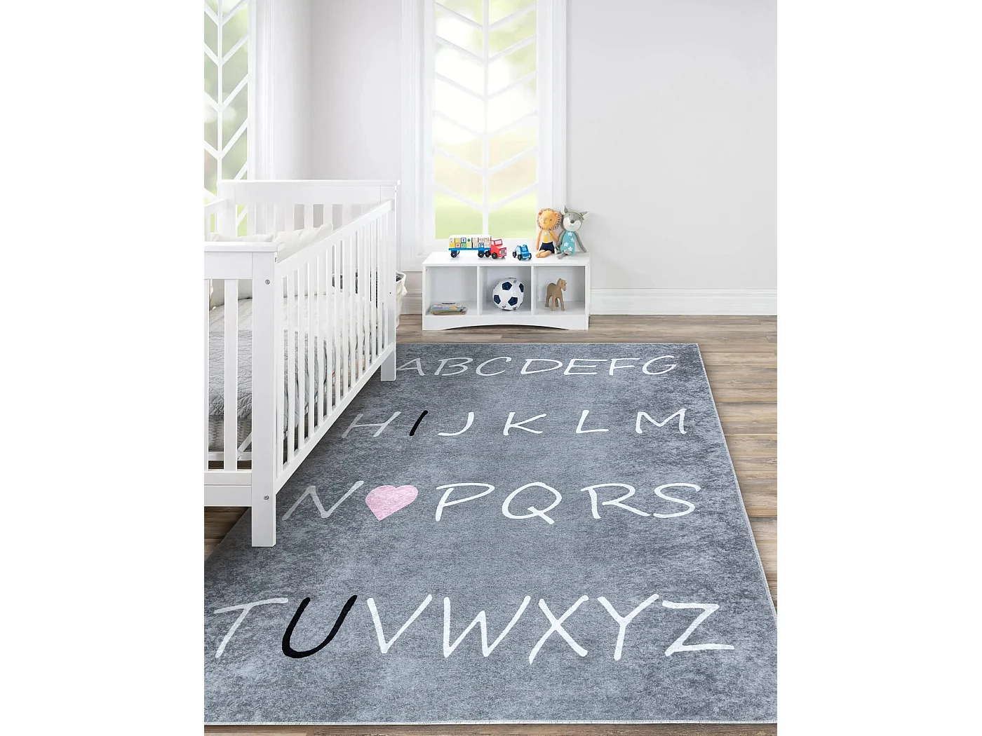 Tapis lavable JUNIOR 52106.801 Alphabet pour les enfants antidérapant 120x170 cm