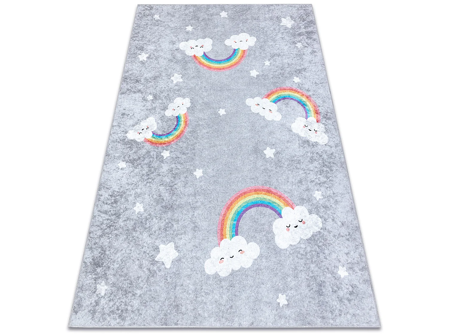 Tapis lavable JUNIOR 52063.801 Arc-en-ciel, nuages pour les enfants an 80x150 cm