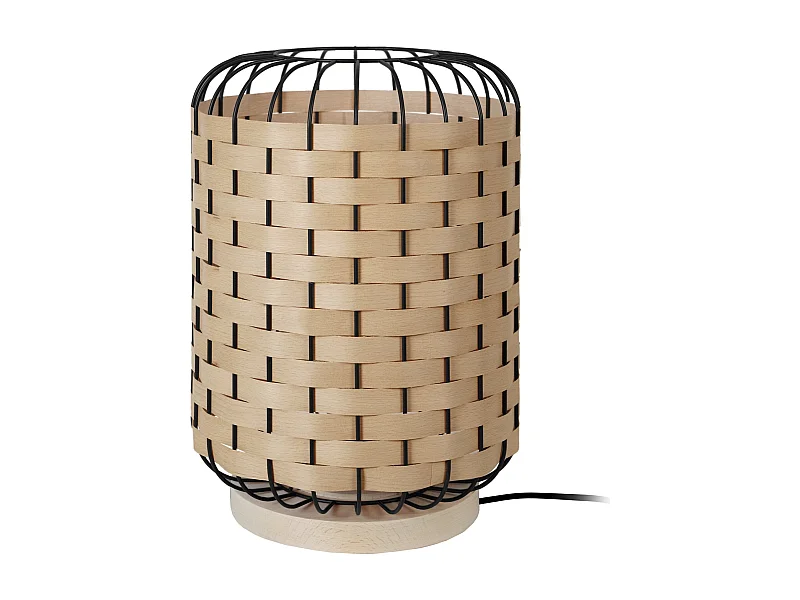 Lámpara de Mesa  TOSEL ,madera, Negro  ,A54xD25xP25cm