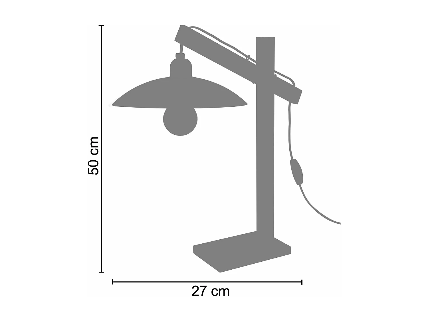 Candeeiro de pé para leitura TOSEL PILORI CYLINDRE tecido articulado cru D80 x  H180  cm