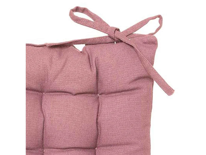 Galette de Chaise "Loria" 38x38cm Rose