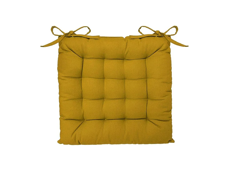 Galette de Chaise "Loria" 38x38cm Ocre