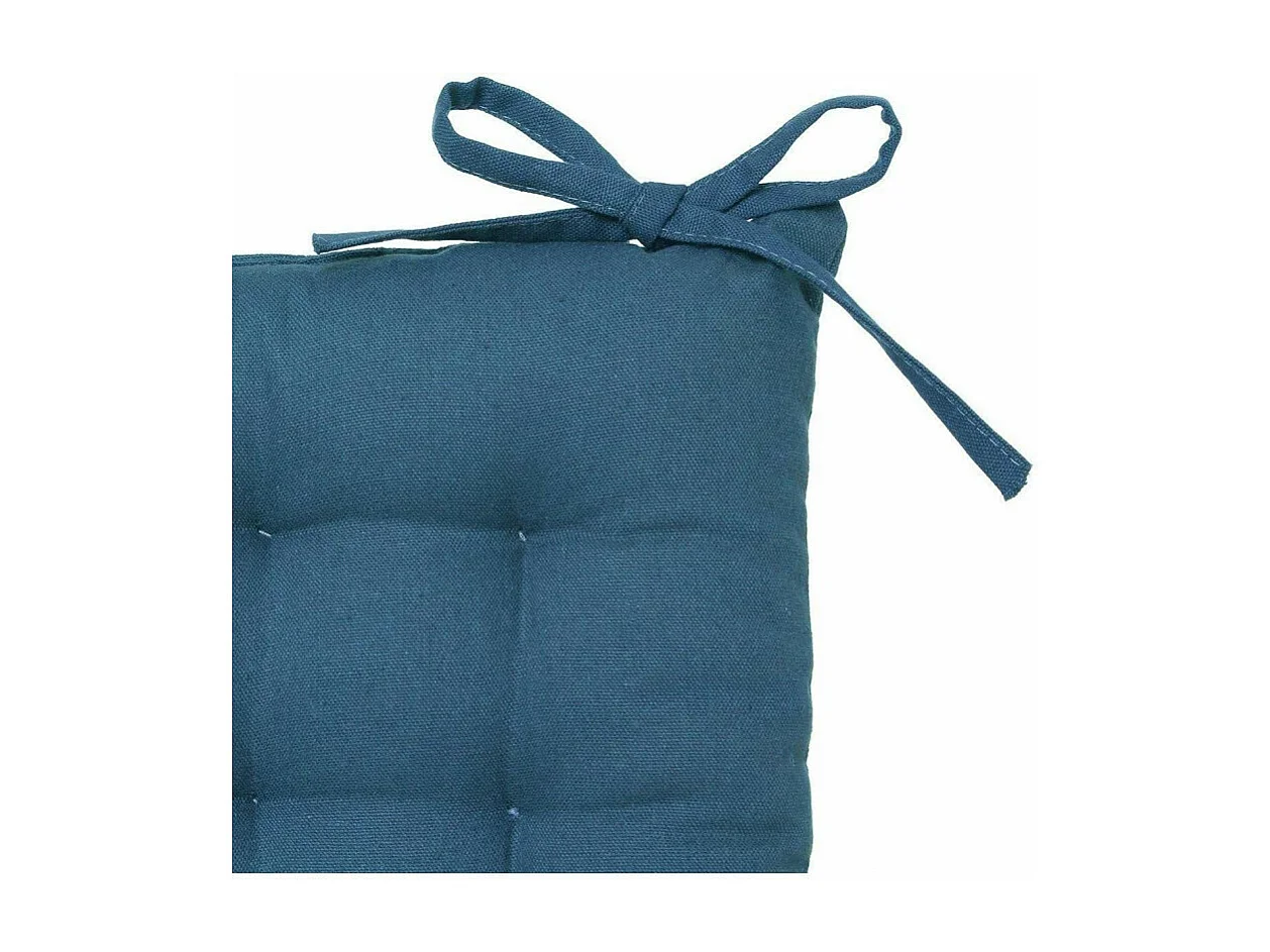 Galette de Chaise "Loria" 38x38cm Bleu Canard