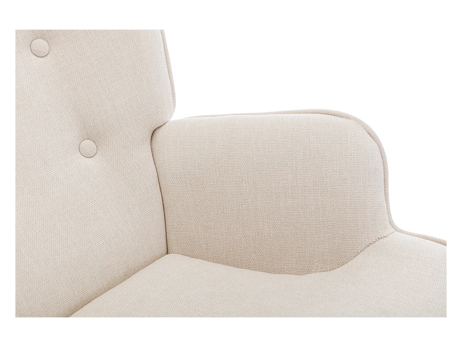 Mecedora de tela beige ELMINA II