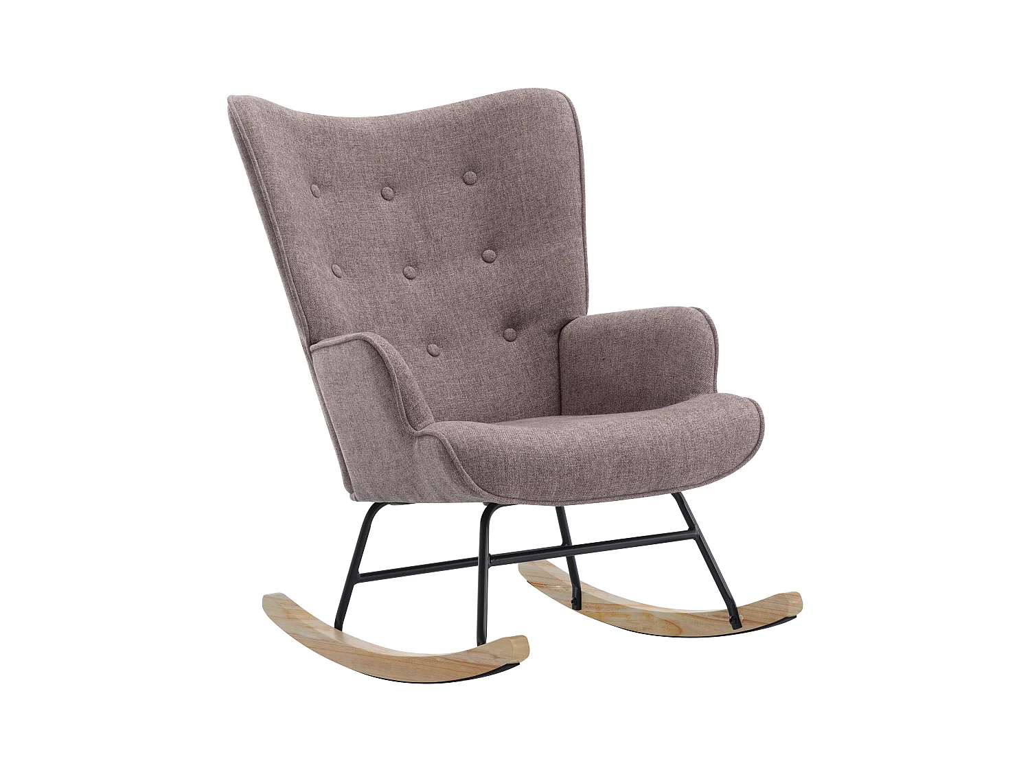 Mecedora de tela jaspeada topo ELMINA II