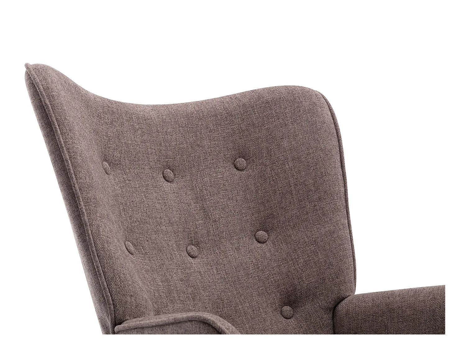 Mecedora de tela jaspeada topo ELMINA II