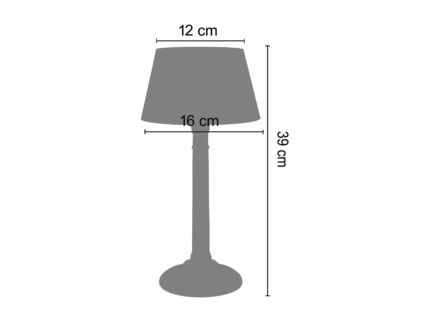 Abajur TOSEL AGG vidro oval  D13,5 x  H16  cm