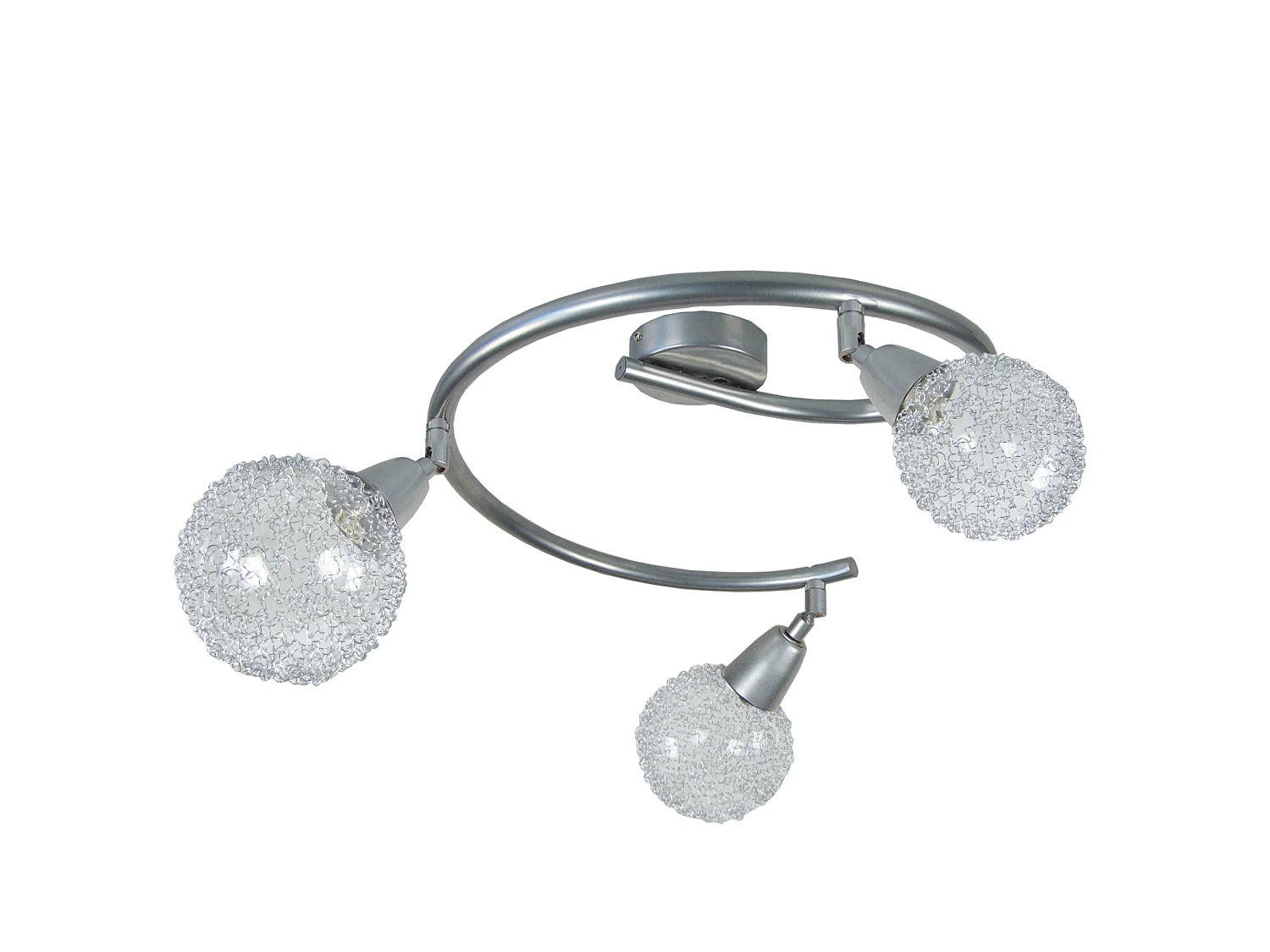 Plafonier TOSEL ACTUELLE vidro braço transparente D40 x  H28  cm