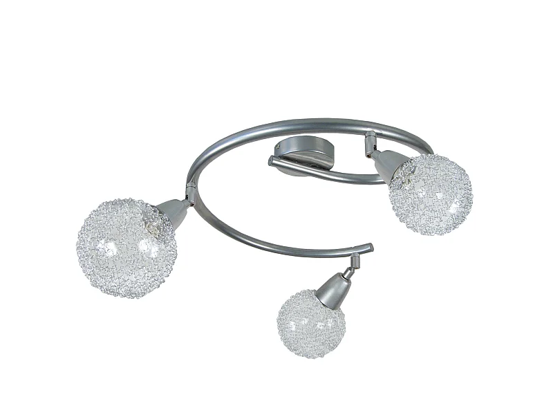 Plafonier TOSEL ACTUELLE vidro braço transparente D40 x  H28  cm