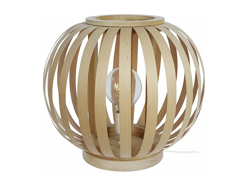 Abajur TOSEL BOIS CYLINDRE lâmpada decorativa cilindro cinza D8 x  H21  cm