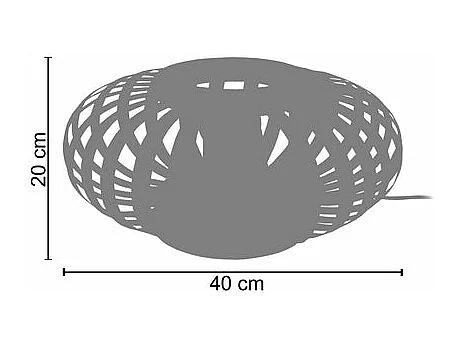 Abajur TOSEL BOIS CYLINDRE lâmpada decorativa cilindro azul D8 x  H21  cm