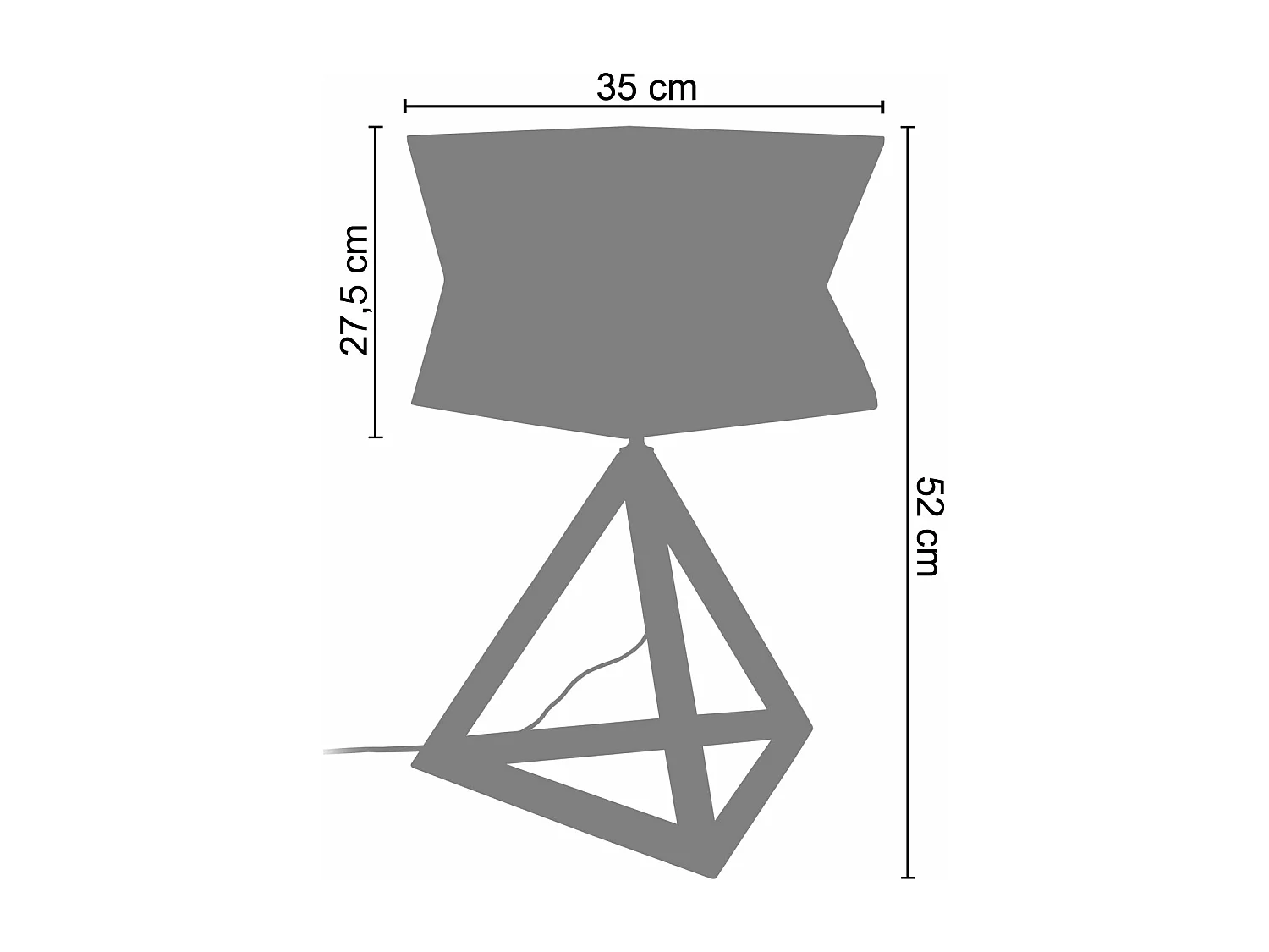 Abajur TOSEL BOIS CYLINDRE lâmpada decorativa cilindro vermelho D8 x  H21  cm
